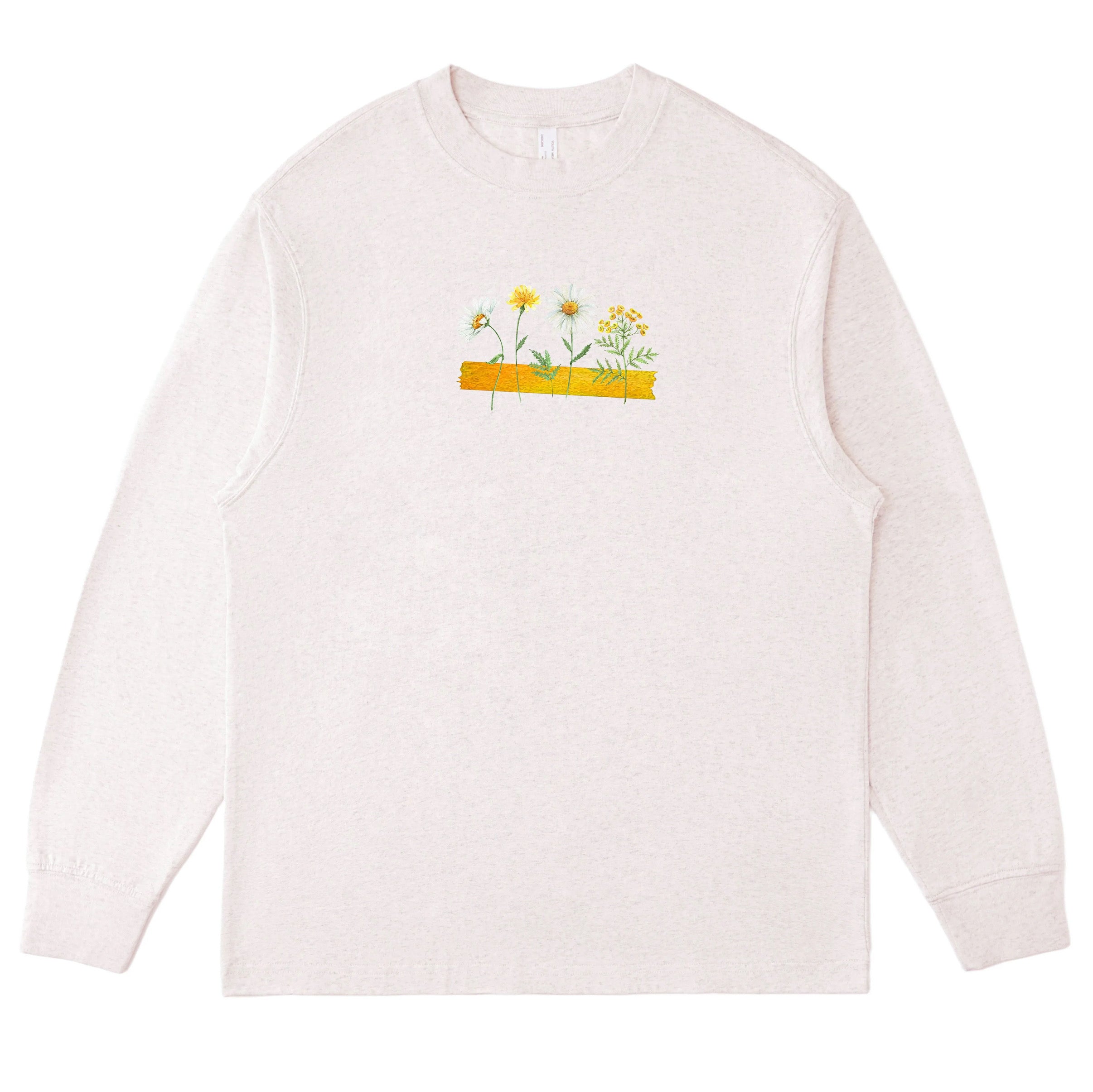 'who i am' Flower Longsleeve - White