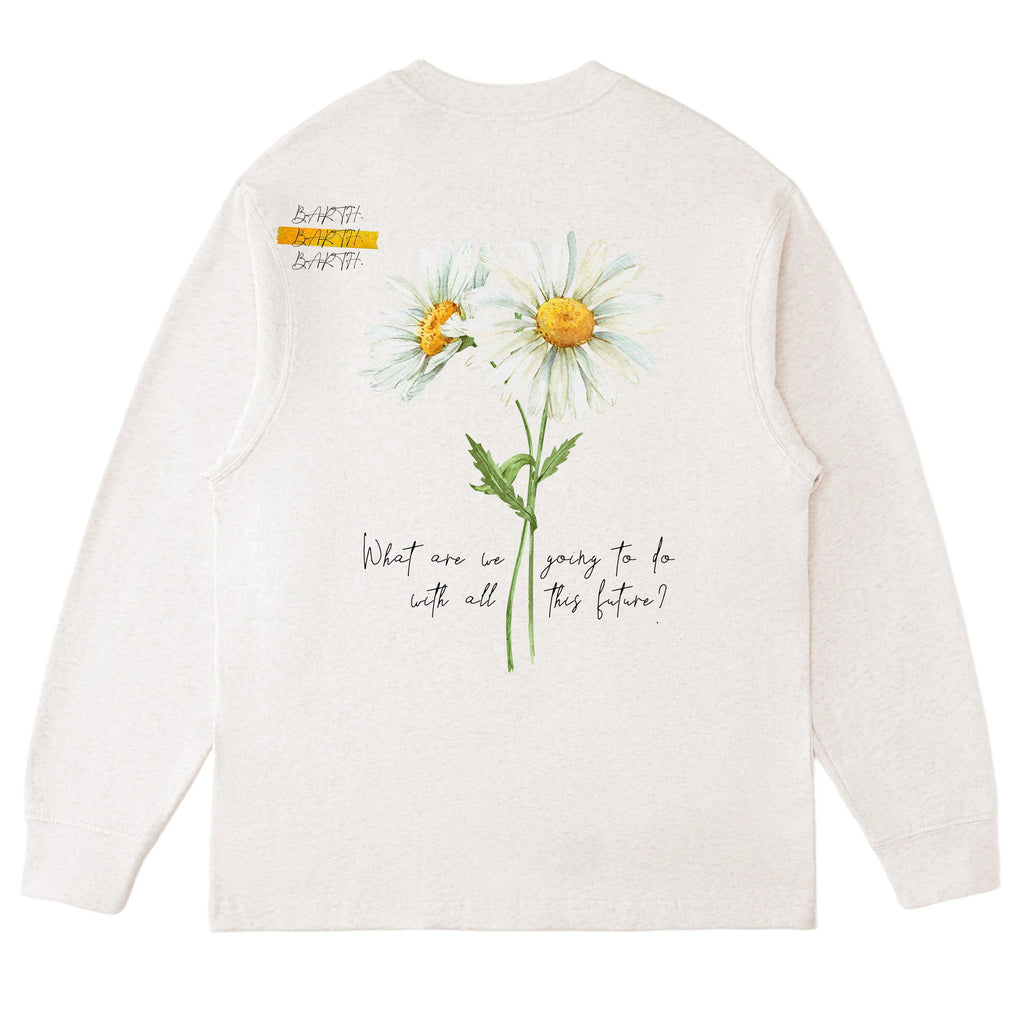 'who i am' Flower Longsleeve - White